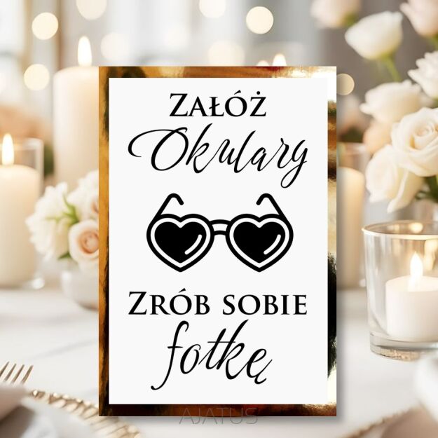 NAPIS ZAŁÓŻ OKULARY KOLOR DO WYBORU