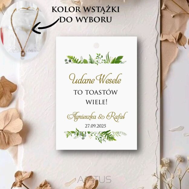 Zawieszki na alkohol GZ ZŁOTO/SREBRO/ECO/CIEMNA ZIELEŃ