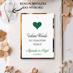 Zawieszki na alkohol SERCE ZŁOTO/SREBRO/ECO/CIEMNA ZIELEŃ