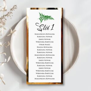 PLAN STOŁÓW PAPROĆ  ZŁOTO/SREBRO/ECO