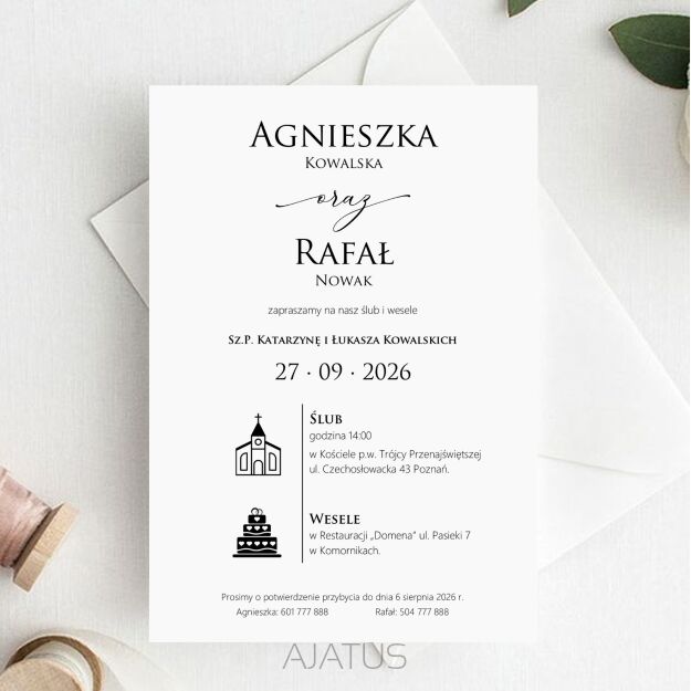 ZAPROSZENIA FORMAT B6 WZ2