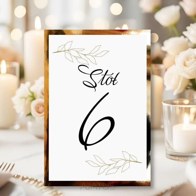 Numery Stołów LISTKI ZŁOTO