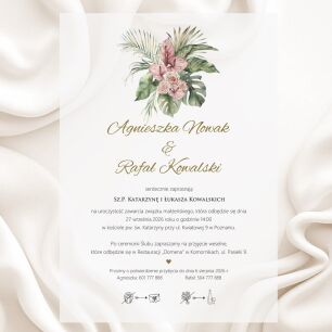 A5 ZAPROSZENIA ANTURIUM MONSTERA - 47 KALKA