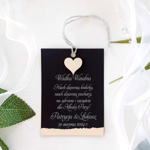 Zawieszki na alkohol GLAMOUR SREBRO SERCE 3D