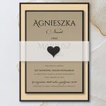 B6 CZARNE/BEŻOWE OPASKA KALKA SERCE 3D - 2