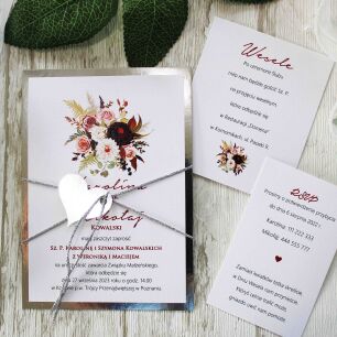 JKZ-A6 SREBRO -8 BORDO KWIATY