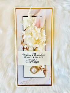 KARTKA W PUDEŁKU NA 70 URODZINY