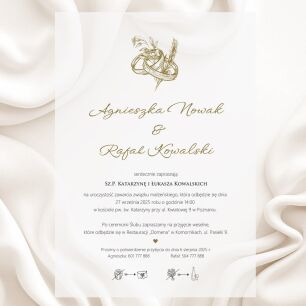 A5 ZAPROSZENIA OBRĄCZKI POLNE KWIATY KŁOS -29 KALKA