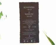 DL CZARNE ZAPROSZENIE ZE ZŁOCENIEM SZARPANE - 4