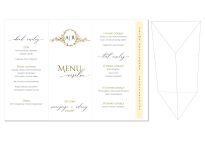 M-88 Menu stojące trójkątne ornament - 4