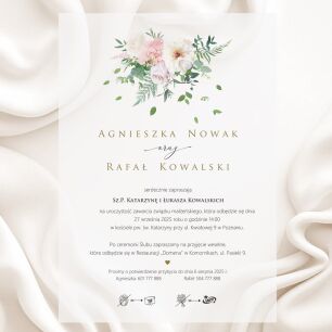 A5 ZAPROSZENIA KWIATY RÓŻ - 105 KALKA