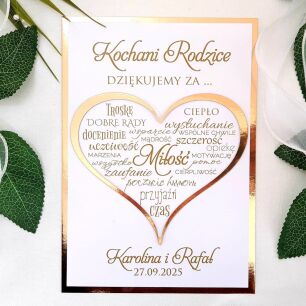 Podziękowania dla Rodziców ZŁOTE SERCE A5
