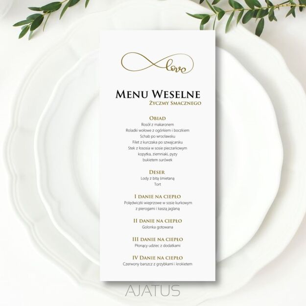 MENU LOVE 3/ZŁOTO