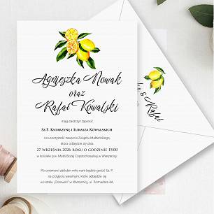 KOD012 ZAPROSZENIA FORMAT B6 CYTRYNY