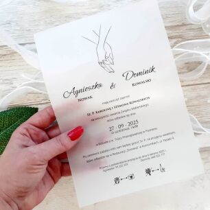 A5 ZAPROSZENIA SPLECIONE DŁONIE -74 KALKA