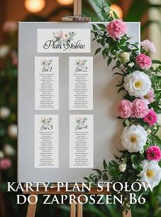 PLAN STOŁÓW - KARTY DO ZAPROSZEŃ B6