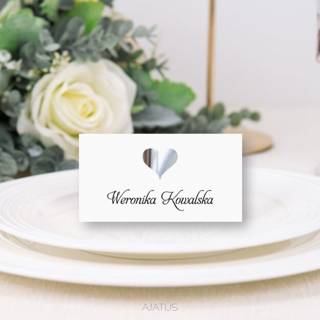 Winietki SERCE SREBRO