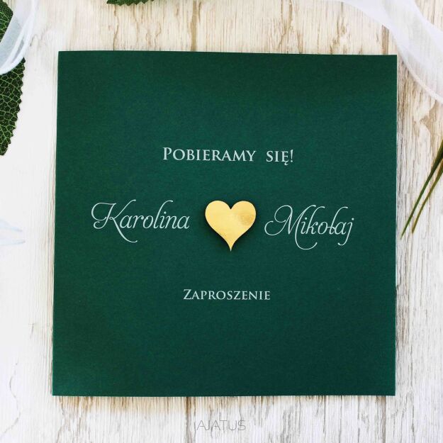 KW NW-7 ZŁOTE SERDUSZKO CIEMNA ZIELEŃ