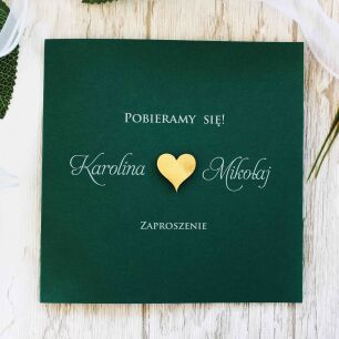 KW NW-7 ZŁOTE SERDUSZKO CIEMNA ZIELEŃ