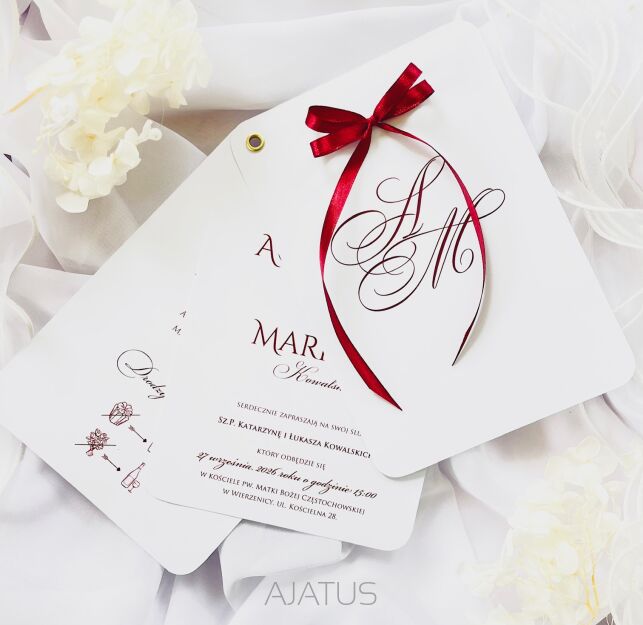 B6 3 KARTY BORDO KOKARDKA