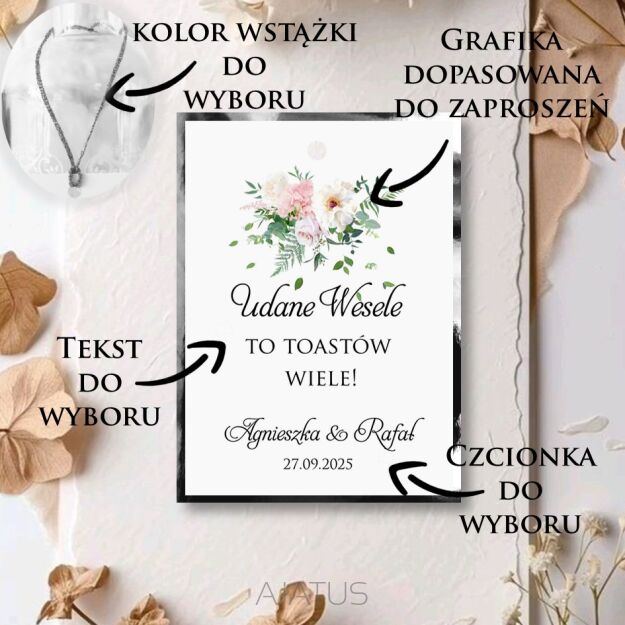 Zawieszki na alkohol SREBRNE