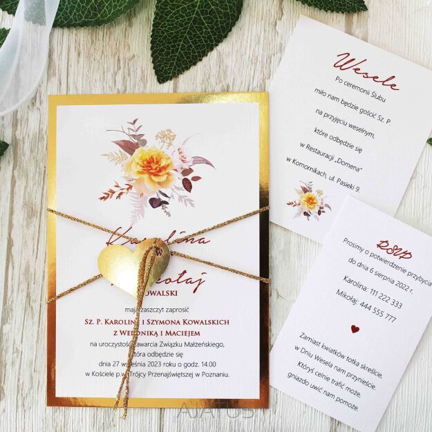 JKZ-A6 ZŁOTO-8 POMARAŃCZOWA RÓŻA