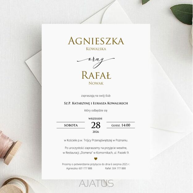 ZAPROSZENIA FORMAT B6 WZ1