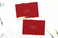 Winietki BORDO SZARPANE BRZEGI ZŁOCONE LEŻĄCA/KŁADZIONA - 2