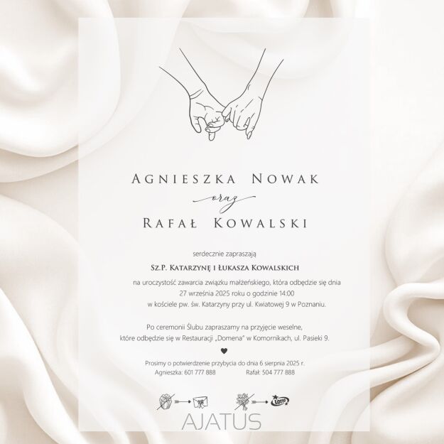 A5 ZAPROSZENIA DŁONIE -59 KALKA