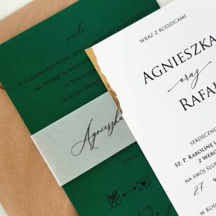 A6 CIEMNA ZIELEŃ DWUKARKOWE OPASKA  - 1