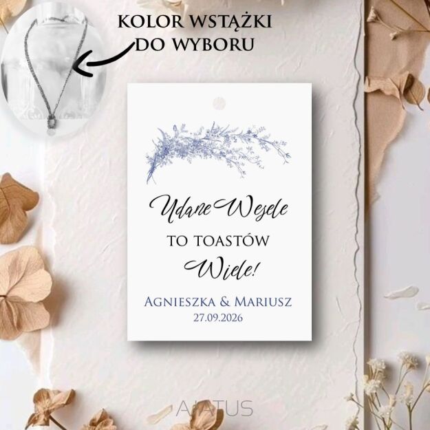 Zawieszki na alkohol GRANAT/SREBRO