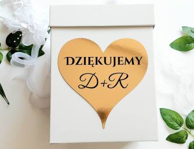 Pudełko na telegramy INICJAŁY SERCE