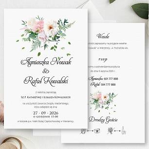 KOD018 ZAPROSZENIA FORMAT B6 KWIATY2