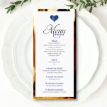 MENU SERCE 3D GRANAT ZŁOTO/SREBRO - 2