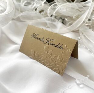 Winietki TŁOCZONE ciemny beż