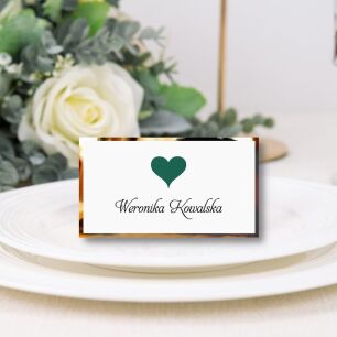 Winietki SERCE CIEMNA ZIELEŃ ZŁOTE/SREBRNE/ECO