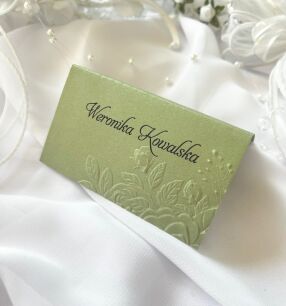 Winietki TŁOCZONE szałwia/oliwka