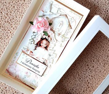 Kartka DL KOMUNIA ŚWIĘTA PUDEŁKO