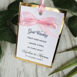 Zawieszki na alkohol ZŁOTE KOKARDKA 17 KOLORÓW