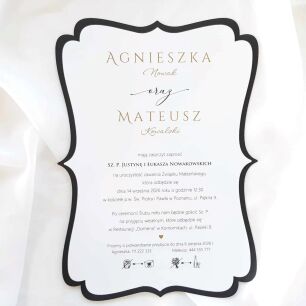 ZAPROSZENIA JKZ A5 CZARNE laser