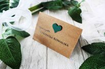 Winietki Seria ECO SERCE 3D CIEMNA ZIELEŃ - 2