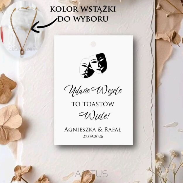 Zawieszki na alkohol TEATR ZŁOTO/SREBRO/ECO/CZARNY