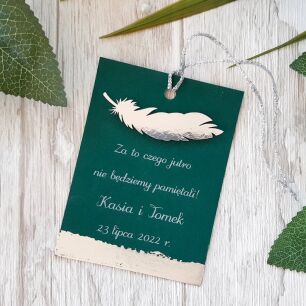 Zawieszki na alkohol JKZ GLAMOUR SREBRO PIÓRKO 3D