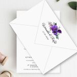 KOD022 ZAPROSZENIA FORMAT B6 KWIATY FIOLET - 5
