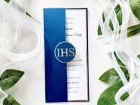 KOMUNIA DL SREBRO GRANAT OKŁADKA IHS - 2