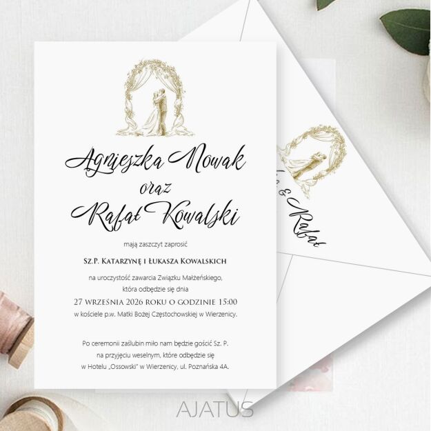 KOD014 ZAPROSZENIA FORMAT B6 PARA ŁUK