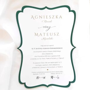 ZAPROSZENIA JKZ A5 CIEMNA ZIELEŃ laser