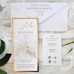 DL ZŁOTO KALKA KWIATY - 2