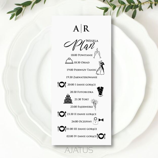 PLAN WESELA INICJAŁY ZŁOTO/ECO
