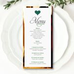 MENU SERCE 3D ZŁOTO/SREBRO/ECO/CIEMNA ZIELEŃ - 2